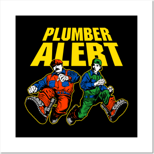 PLUMER ALERT SECOND-WARNING / Black variant Posters and Art